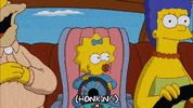 marge simpson car GIF