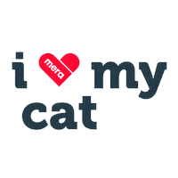 I Love Cat Sticker by mera petfood