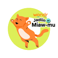 Cat Orange Sticker by Bank Negara Indonesia