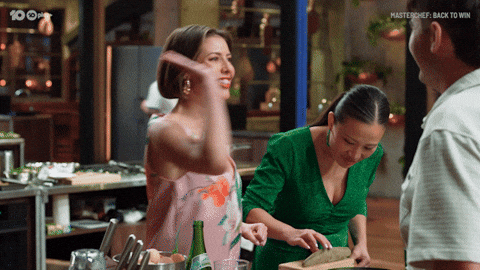 Excited Hi Five GIF by MasterChefAU