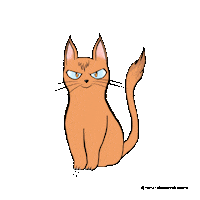 marianahumeniuk cat fire mad evil Sticker