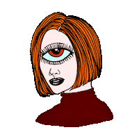 Bored Eyes Sticker