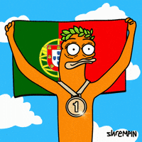 Gold Medal Flag GIF by shremps