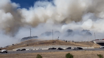 Fire Crews Work to Contain Brushfire Sparked Near Petaluma, California