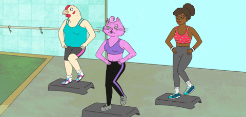 working out GIF by BoJack Horseman
