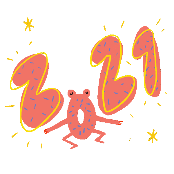 Happy New Year Sticker by curly_mads