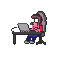 Pixel Coding Sticker by ArkusNexus