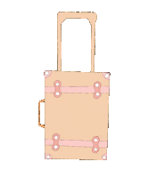 Lets Go Suitcase Sticker by Retro Hip Co.