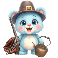 Teddy Bears Thanksgiving Sticker