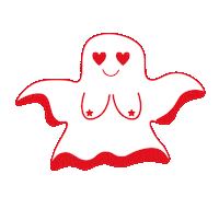 Pink And Red Halloween Sticker