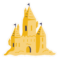 Summer Playing Sticker by Camille Lorenzo