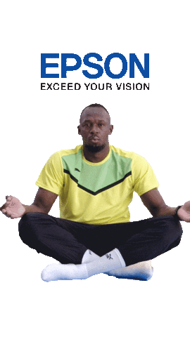Usain Bolt Yoga Sticker by Epson Europe