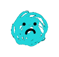 Illustration Sad Face Sticker by Kagami Shinohara