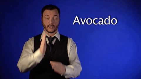 sign language avocado GIF by Sign with Robert