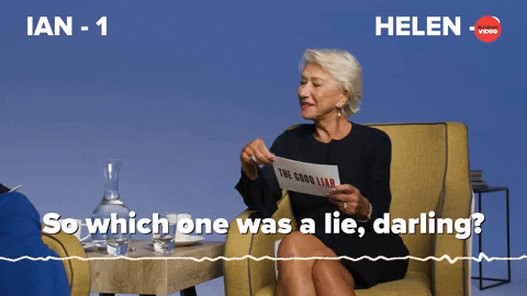Helen Mirren Two Truths And A Lie GIF by BuzzFeed