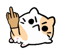 Angry Cat Sticker by angy frog