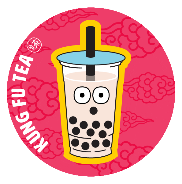 kungfutea giphyupload boba bubble tea boba milk tea Sticker