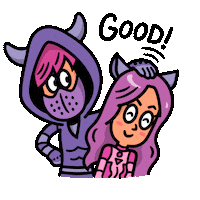 Cats Couple Sticker by Naeleck