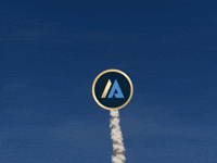 To The Moon Rocket GIF by Apertum Blockchain