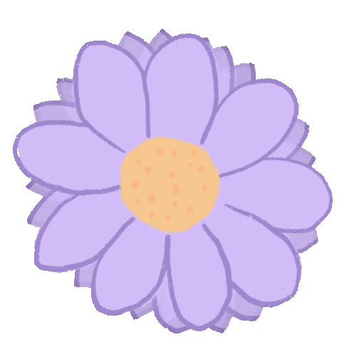 Pinkpetalsdraw flower boho lilac cute flower Sticker