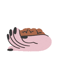 Hands Fries Sticker by Dandelion