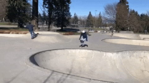 ChicksInBowls giphygifmaker rollerskate rollerskating cibtricktionary GIF