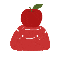 SingYaSeiKa good apple fruit sweets Sticker