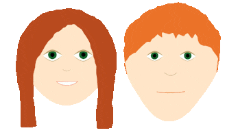 Happy Red Hair Sticker