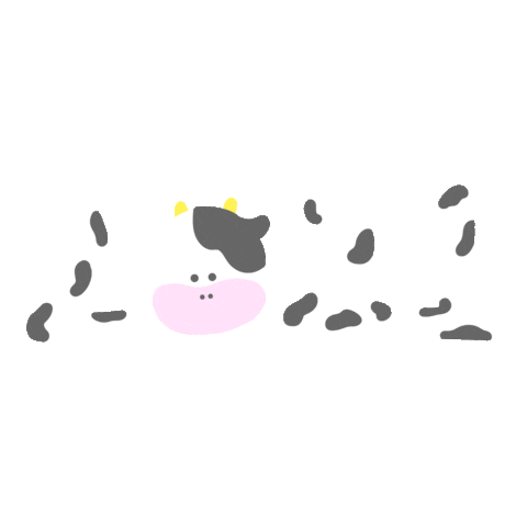 Cow 日本語 Sticker by SPINNS
