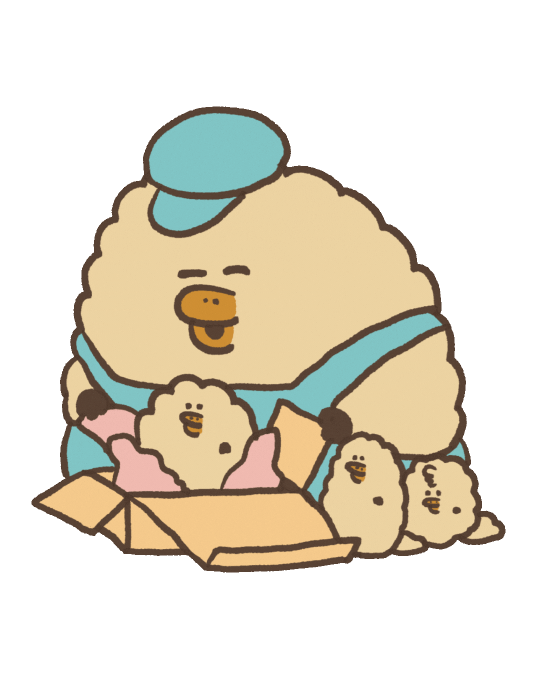 Beige Sticker