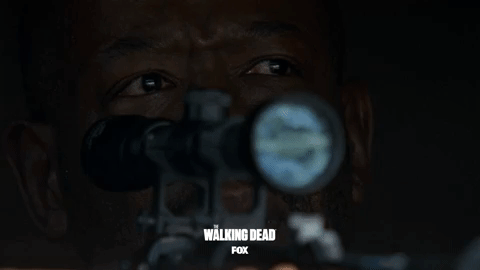 looking the walking dead GIF