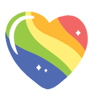 Heart Rainbow Sticker by Care Bear Stare!