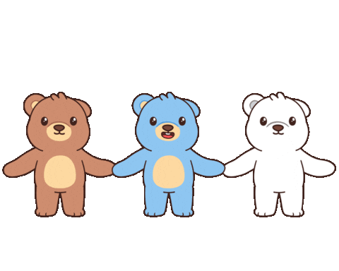 Work Together Teddy Bear Sticker by BEARISH
