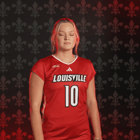 Volleyball Go Cards GIF by Louisville Cardinals