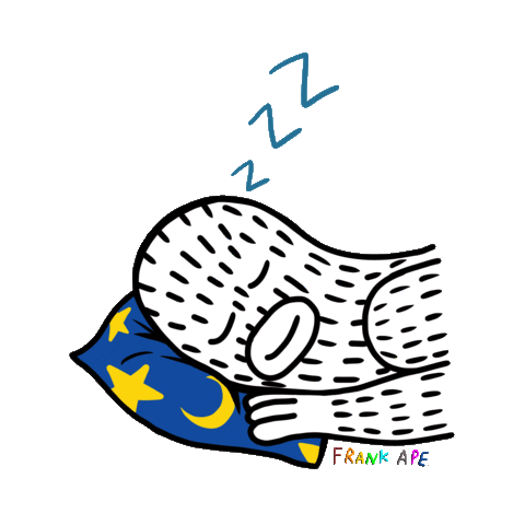 Stars Sleeping Sticker by Frank Ape