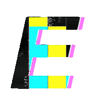 Glitch E Sticker by #BASILIO