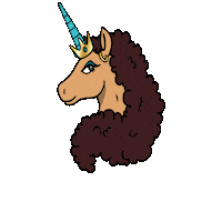 Unicorns Blackunicorn Sticker by Afro Unicorn