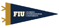 Blue And Gold Wave Sticker by Florida International University