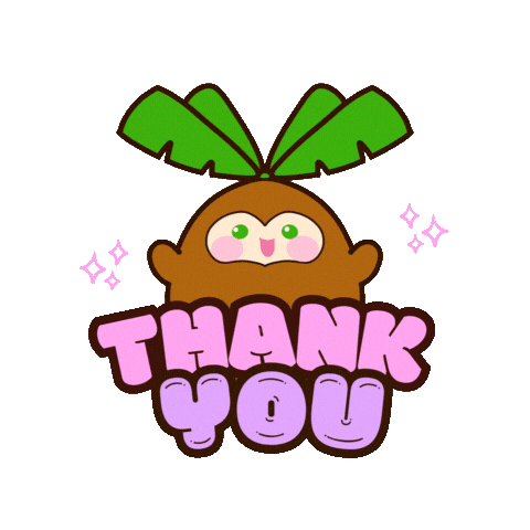 kinobo thanks thankyou grateful appreciation Sticker