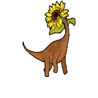 dinoflower kawaii doodle dinosaur dino Sticker