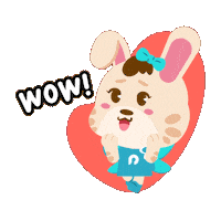 Rabbit Wow Sticker by Accurate Indonesia