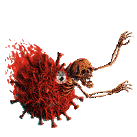 Death Metal Corona Sticker by Metal Against Coronavirus