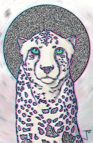 snow leopard artists on tumblr GIF by Phazed