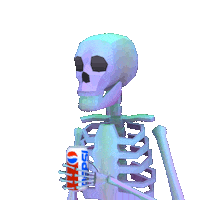 3D Skeleton Sticker by jjjjjohn