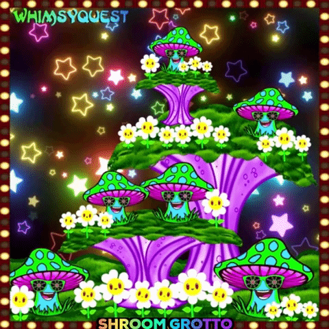 WhimsyQuest giphygifmaker whimsyquest mushroom grotto GIF