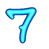 Letters 7 Years Old Sticker