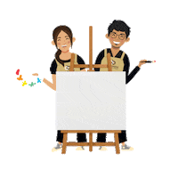 Artist Paintandsip Sticker by artandbonding