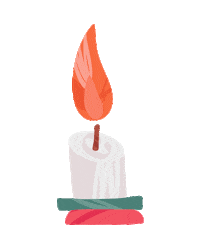 sveta_belaya illustration animated candle cel animation Sticker