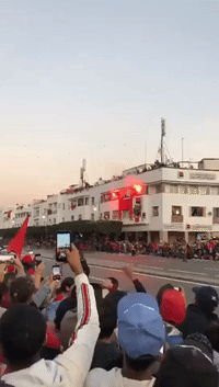 Jubilant Fans Welcome Moroccan Soccer Team on Return Home From World Cup