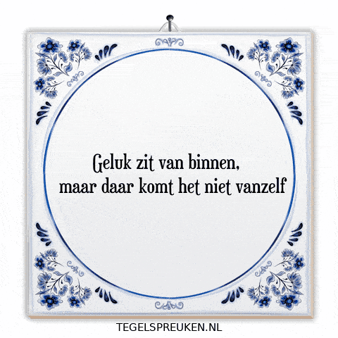 Vrolijk Geluk GIF by Tegelspreuken.nl